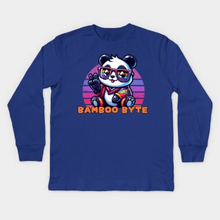 Panda programmer Kids Long Sleeve T-Shirt